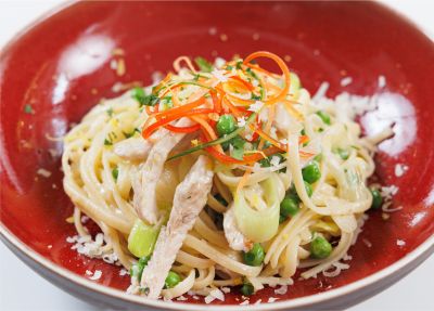 Лингвини с индейкой и лимоном